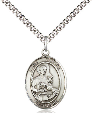 Sterling Silver Saint Gerard Majella Medal Religious Jewelry Engraved Catholic Saint Jewelry