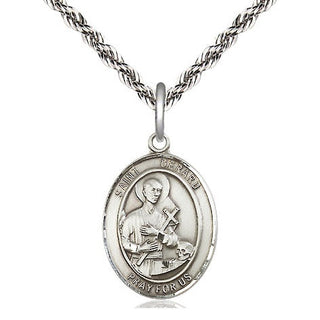 Sterling Silver Saint Gerard Majella Medal Religious Jewelry Engraved Catholic Saint Jewelry