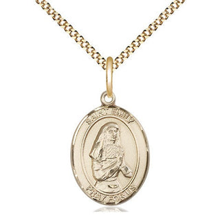 14kt Gold Filled Saint Emily de Vialar Medal Religious Jewelry Engraved Catholic Saint Jewelry