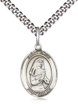 Sterling Silver Saint Emily de Vialar Medal Religious Jewelry Engraved Catholic Saint Jewelry