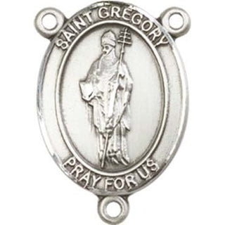 Sterling Silver Saint Gregory the Great Rosary Center