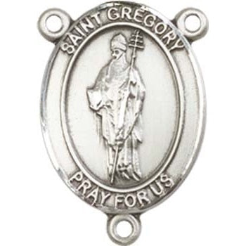 Sterling Silver St. Gregory the Great Rosary Center