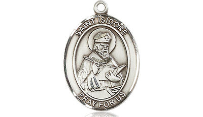 Sterling Silver St. Isidore of Seville Medal | Medium | Engravable