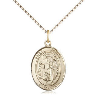 14kt Gold Filled Saint James the Greater Medal Religious Jewelry Engraved Catholic Saint Jewelry