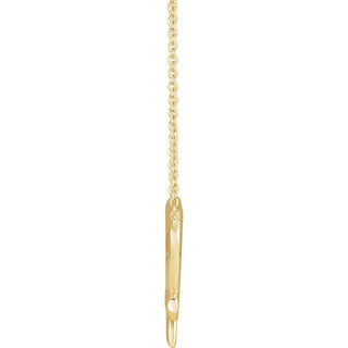 14K Yellow Cross & Open Heart 16" Necklace