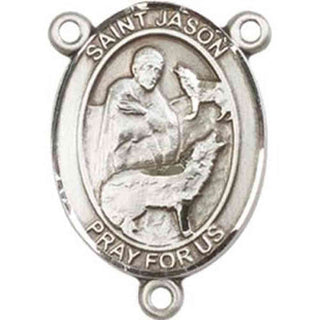Sterling Silver Saint Jason Rosary Center