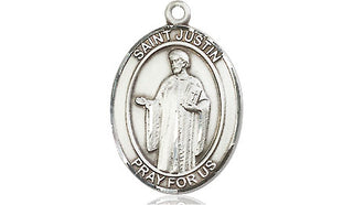 Sterling Silver Saint Justin Medal | Engravable
