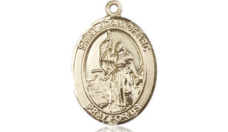 14kt Gold Filled Saint Joan of Arc Medal Engraved Catholic Saint Jewelry