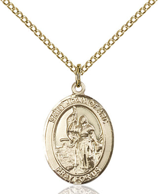 14kt Gold Filled Saint Joan of Arc Army Medal Religious Jewelry