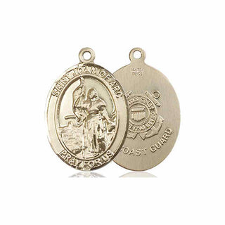 14kt Gold Filled Saint Joan of Arc  Coast Guard Medal