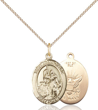 14kt Gold Filled Saint Joan of Arc Navy Medal Religious Jewelry
