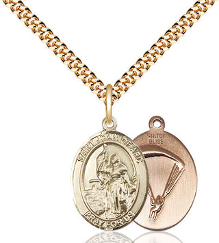 14kt Gold Filled Saint Joan of Arc Paratrooper Medal Religious Jewelry