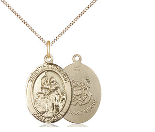 14kt Gold Saint Joan of Arc Coast Guard Medal