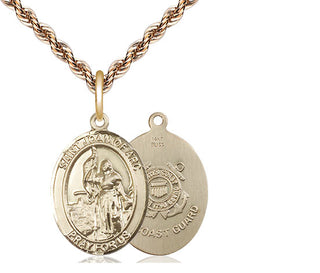 14kt Gold Saint Joan of Arc Coast Guard Medal