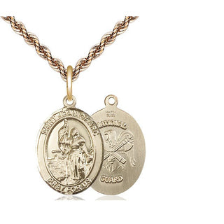 14kt Gold Saint Joan of Arc National Guard Medal