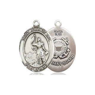 Pewter Saint Joan of Arc  Coast Guard Medal