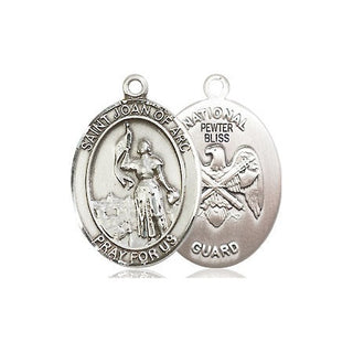 Pewter Saint Joan of Arc National Guard Medal