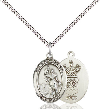 Sterling Silver Saint Joan of Arc Air Force Medal Religious Jewelry