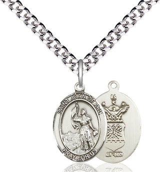 Sterling Silver Saint Joan of Arc Air Force Medal Religious Jewelry