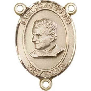 14kt Gold Filled Saint John Bosco Rosary Center Rosary Center Engraved Catholic Saint Jewelry