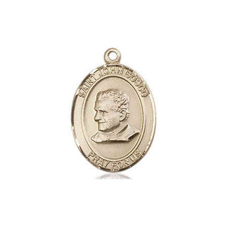 14kt Gold Filled Saint John Bosco Medal Engraved Catholic Saint Jewelry