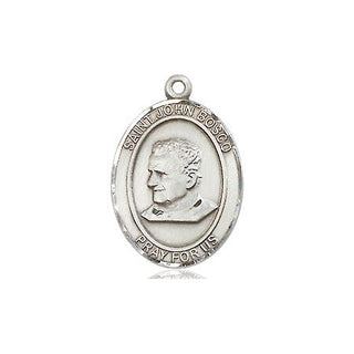 Pewter Saint John Bosco Medal Engraved Catholic Saint Jewelry