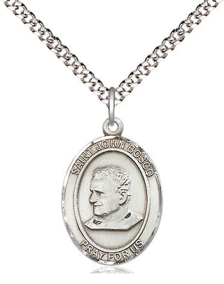 Sterling Silver Saint John Bosco Medal Religious Jewelry Engraved Catholic Saint Jewelry