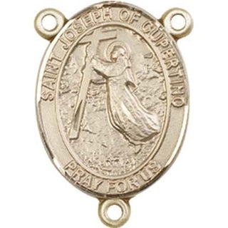 14kt Gold Saint Joseph of Cupertino Rosary Center Rosary Center