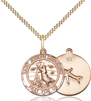 14kt Gold Filled Saint Joseph of Cupertino Medal Religious Jewelry