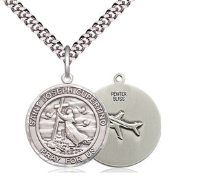 Pewter Saint Joseph of Cupertino Medal Religious Jewelry