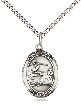 Pewter Saint Joshua Medal Religious Jewelry Engraved Catholic Saint Jewelry
