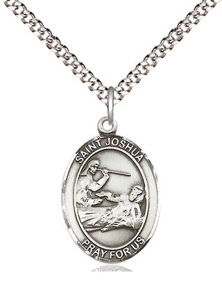 Pewter Saint Joshua Medal Religious Jewelry Engraved Catholic Saint Jewelry