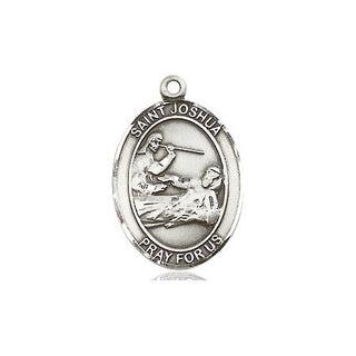 Sterling Silver Saint Joshua Medal Religious Jewelry Engraved Catholic Saint Jewelry
