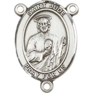 Sterling Silver Saint Jude Thaddeus Rosary Center