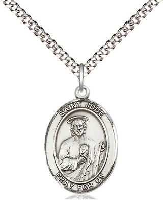 Pewter Saint Jude Medal Religious Jewelry Engraved Catholic Saint Jewelry