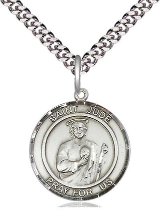 Pewter Saint Jude Medal Religious Jewelry Engraved Catholic Saint Jewelry