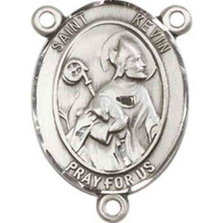 Sterling Silver Saint Kevin Rosary Center