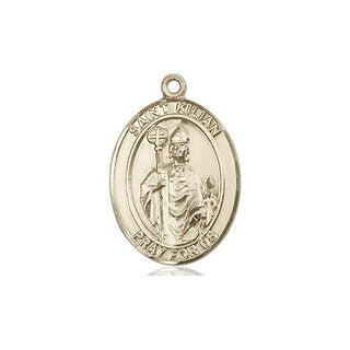 14kt Gold Filled Saint Kilian Medal Engraved Catholic Saint Jewelry