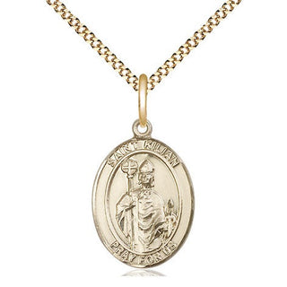 14kt Gold Filled Saint Kilian Medal Religious Jewelry Engraved Catholic Saint Jewelry