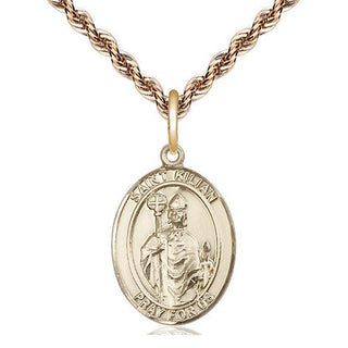 14kt Gold Filled Saint Kilian Medal Religious Jewelry Engraved Catholic Saint Jewelry