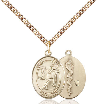 14kt Gold Saint Luke the Apostle Medal