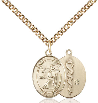 14kt Gold Saint Luke the Apostle Medal