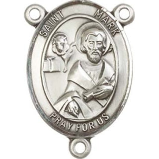 Sterling Silver Saint Mark the Evangelist Rosary Center