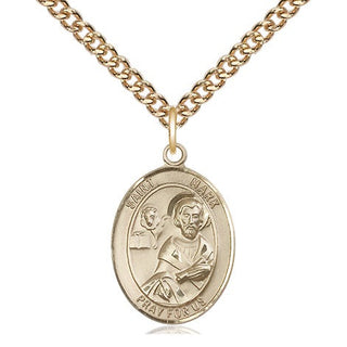 14kt Gold Filled Saint Mark the Evangelist Medal Religious Jewelry Engraved Catholic Saint Jewelry