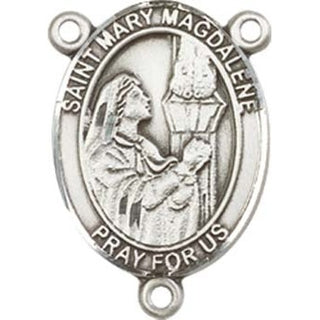 Sterling Silver Saint Mary Magdalene Rosary Center