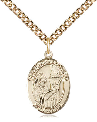 14kt Gold Filled Saint Mary Magdalene Medal Religious Jewelry Engraved Catholic Saint Jewelry