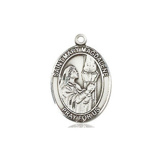 Pewter Saint Mary Magdalene Medal Engraved Catholic Saint Jewelry
