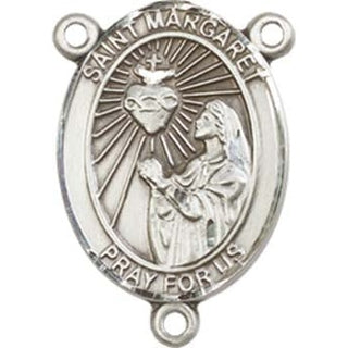 Sterling Silver Saint Margaret Mary Alacoque Rosary Center