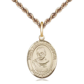 14kt Gold Filled Saint Maximilian Kolbe Medal Religious Jewelry Engraved Catholic Saint Jewelry