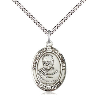Pewter Saint Maximilian Kolbe Medal Religious Jewelry Engraved Catholic Saint Jewelry